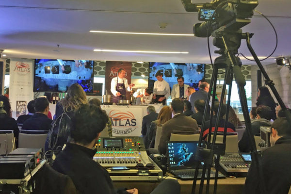 Esdeveniment corporatiu, amb “showcooking”, d’Atlas Gourmet, Madrid, març 2017.